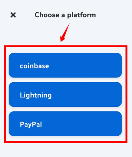 Redeem bitcoin using coinbase or lightning account